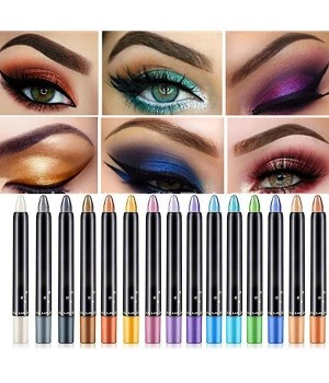 Heier Verkauf - 49% RABATT15 Farben Highlighter Lidschatten Stift wasserfest Glitzer Augen Make-up Eyeliner Stift
