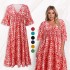HEIER VERKAUF 49% RABATTBlumenkleid mit V-Ausschnitt