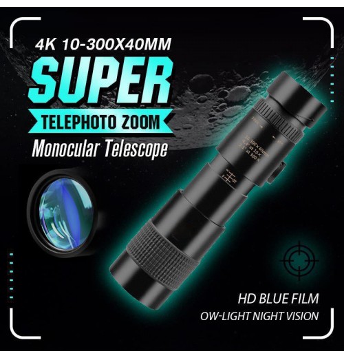 Hot Sale4K 10-300X40mm Super Telefoto Zoom Monokular Teleskop Hot Sale4K 10-300X40mm Super Telefoto Zoom Monokular Teleskop