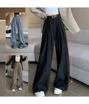 Damenhose mit hoher Taille und weitem Bein