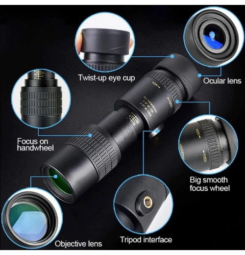 Hot Sale4K 10-300X40mm Super Telefoto Zoom Monokular Teleskop Hot Sale4K 10-300X40mm Super Telefoto Zoom Monokular Teleskop