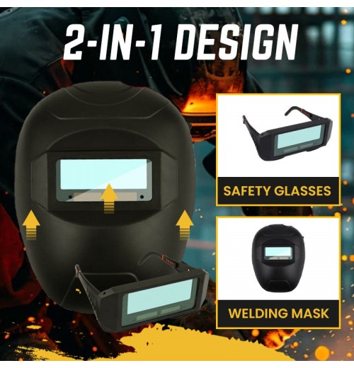 Leichte, robuste 2-in-1-Schweimaske und Schutzbrille