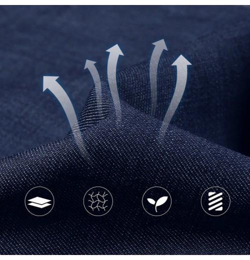 Herrenjeans mit hoher Taille und gerader Passform