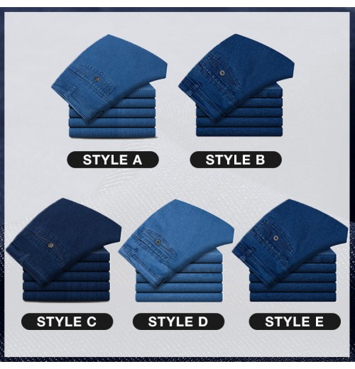 Herrenjeans mit hoher Taille und gerader Passform