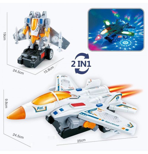[Best Gift For Kid] Electric Universal Deformation Police Toy Car