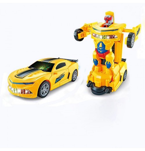 [Best Gift For Kid] Electric Universal Deformation Police Toy Car