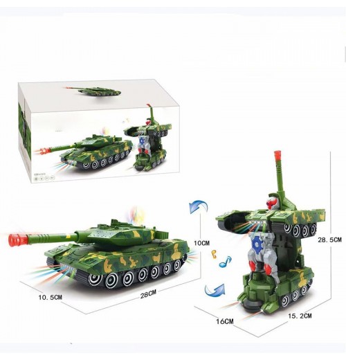 [Best Gift For Kid] Electric Universal Deformation Police Toy Car