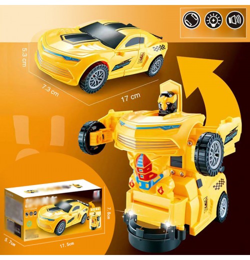 [Best Gift For Kid] Electric Universal Deformation Police Toy Car