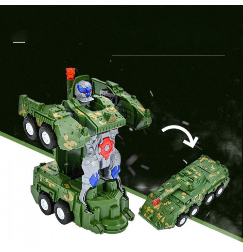 [Best Gift For Kid] Electric Universal Deformation Police Toy Car