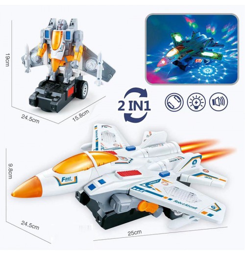 [Best Gift For Kid] Electric Universal Deformation Police Toy Car