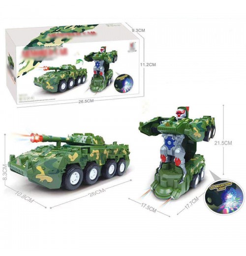 [Best Gift For Kid] Electric Universal Deformation Police Toy Car