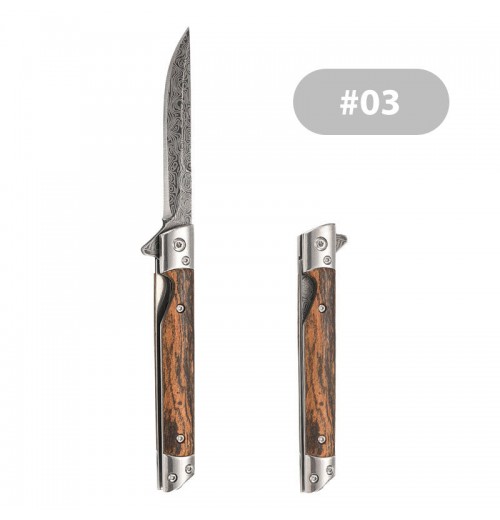 Klappmesser mit Holzgriff für Arbeit, Wandern & Camping