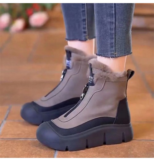 Herbst-Winter-SerieWasserdichte, warme Schneestiefel mit Reiverschluss für Damen Herbst-Winter-SerieWasserdichte, warme Schneestiefel mit Reiverschluss für Damen