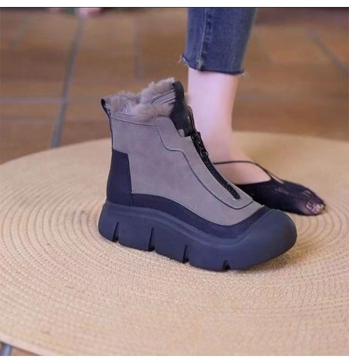 Herbst-Winter-SerieWasserdichte, warme Schneestiefel mit Reiverschluss für Damen Herbst-Winter-SerieWasserdichte, warme Schneestiefel mit Reiverschluss für Damen