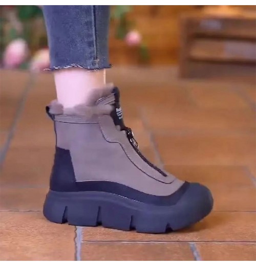 Herbst-Winter-SerieWasserdichte, warme Schneestiefel mit Reiverschluss für Damen Herbst-Winter-SerieWasserdichte, warme Schneestiefel mit Reiverschluss für Damen