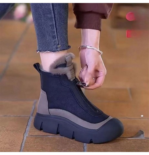 Herbst-Winter-SerieWasserdichte, warme Schneestiefel mit Reiverschluss für Damen Herbst-Winter-SerieWasserdichte, warme Schneestiefel mit Reiverschluss für Damen