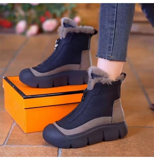 Herbst-Winter-SerieWasserdichte, warme Schneestiefel mit Reiverschluss für Damen Herbst-Winter-SerieWasserdichte, warme Schneestiefel mit Reiverschluss für Damen
