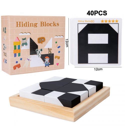 Kreatives Schwarz-Wei-Blockpuzzle-Set für Kinder Kreatives Schwarz-Wei-Blockpuzzle-Set für Kinder