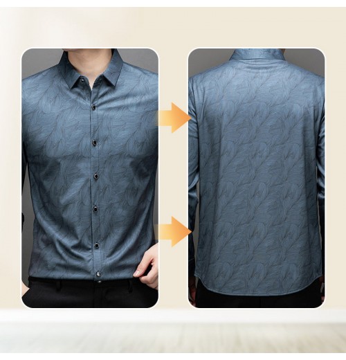 Herren Casual Business Hemd Knitterfrei