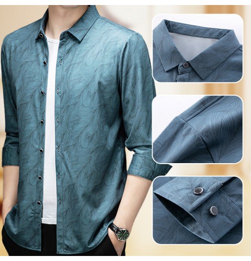 Herren Casual Business Hemd Knitterfrei