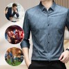 Herren Casual Business Hemd Knitterfrei