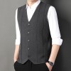 Herrenmode gestrickt Knopf Pullover Weste Business Match Herrenmode gestrickt Knopf Pullover Weste Business Match