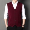 Herrenmode gestrickt Knopf Pullover Weste Business Match Herrenmode gestrickt Knopf Pullover Weste Business Match