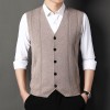 Herrenmode gestrickt Knopf Pullover Weste Business Match Herrenmode gestrickt Knopf Pullover Weste Business Match