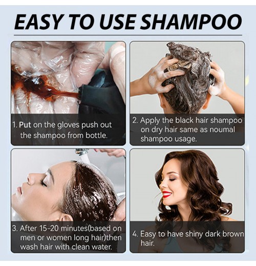 Sofortige Haarfrbeshampoo mit Kruterextrakten für Mnner & Frauen Sofortige Haarfrbeshampoo mit Kruterextrakten für Mnner & Frauen