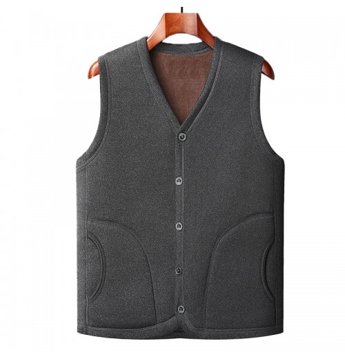 [warmes Geschenk] Herren-Winterweste aus Fleece, gepolstert und isoliert