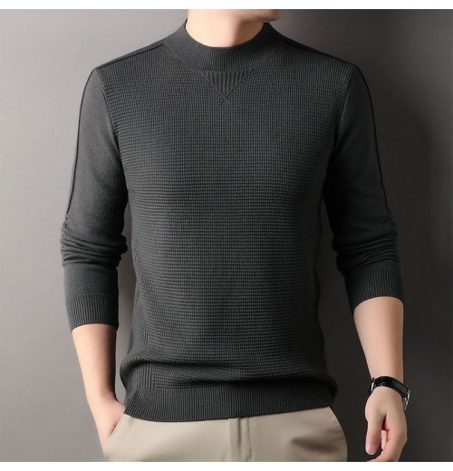 Warmer Herrenpullover mit weichem Strick und Rundhalsausschnitt Warmer Herrenpullover mit weichem Strick und Rundhalsausschnitt