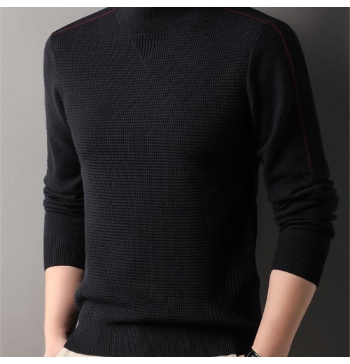 Warmer Herrenpullover mit weichem Strick und Rundhalsausschnitt Warmer Herrenpullover mit weichem Strick und Rundhalsausschnitt