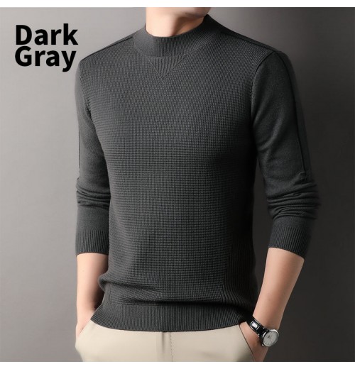 Warmer Herrenpullover mit weichem Strick und Rundhalsausschnitt Warmer Herrenpullover mit weichem Strick und Rundhalsausschnitt