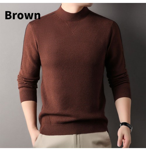 Warmer Herrenpullover mit weichem Strick und Rundhalsausschnitt Warmer Herrenpullover mit weichem Strick und Rundhalsausschnitt