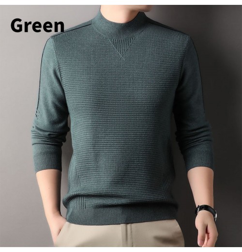 Warmer Herrenpullover mit weichem Strick und Rundhalsausschnitt Warmer Herrenpullover mit weichem Strick und Rundhalsausschnitt
