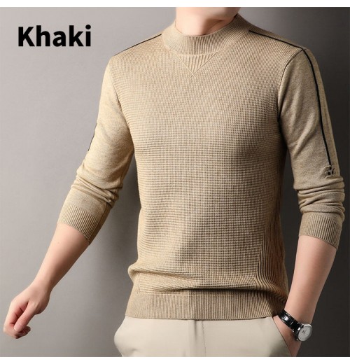Warmer Herrenpullover mit weichem Strick und Rundhalsausschnitt Warmer Herrenpullover mit weichem Strick und Rundhalsausschnitt