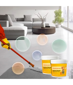 Weihnachtsangebot 50 % Rabatt Wasserfeste Epoxid-Bodenfarbe auf Wasserbasi