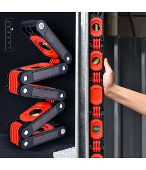 Multifunctional folding spirit level ruler